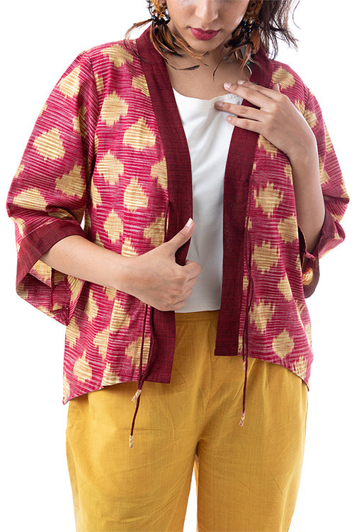 Creative Bee 'ZULU' Handwoven Ikat Cotton Shrug