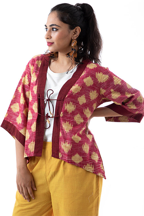Creative Bee 'ZULU' Handwoven Ikat Cotton Shrug
