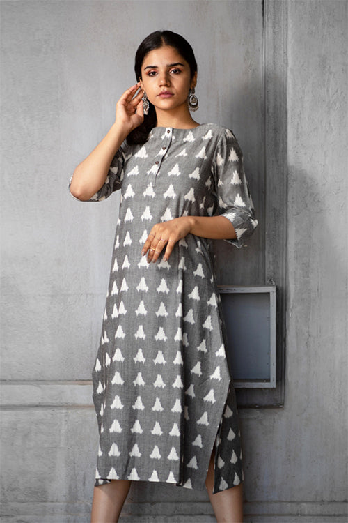 Creative Bee 'GAZA' Handwoven Ikat Cotton Sleeved Tunic