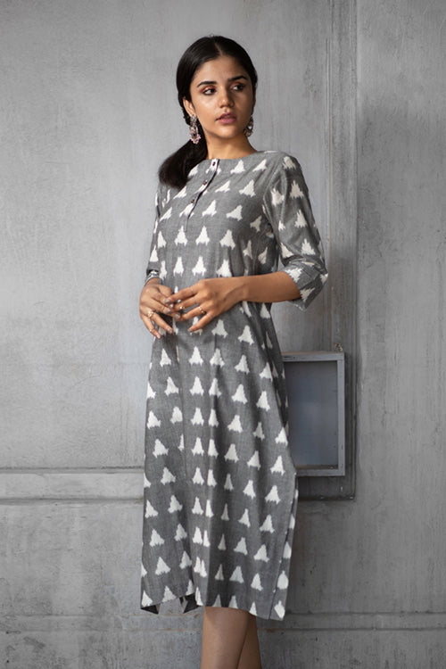 Creative Bee 'GAZA' Handwoven Ikat Cotton Sleeved Tunic