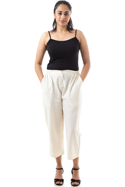Creative Bee 'IVORY' Handwoven Pure Cotton Pants