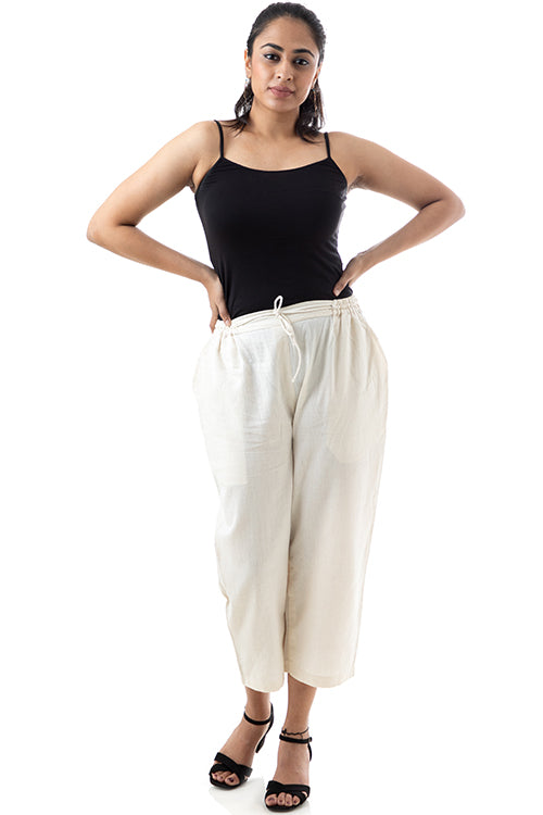 Creative Bee 'IVORY' Handwoven Pure Cotton Pants