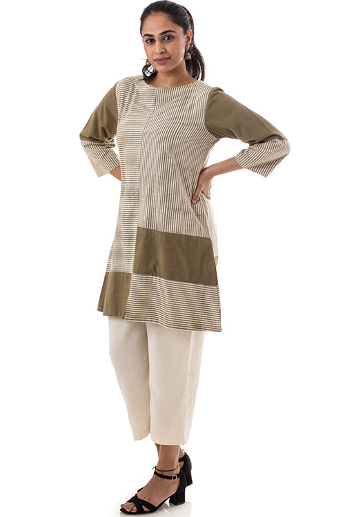 Creative Bee 'VOYAGE' Natural Dyed Handwoven Pure Cotton Travel Tunic