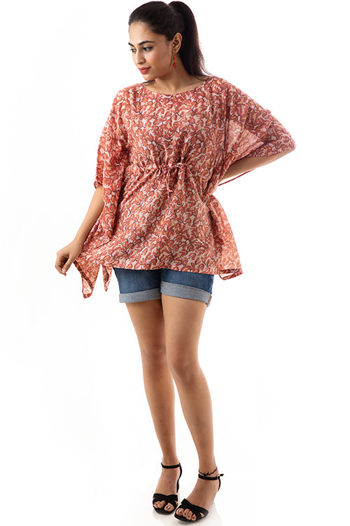 Creative Bee Tulip Natural Dyed Handwoven Cotton Kaftan Online