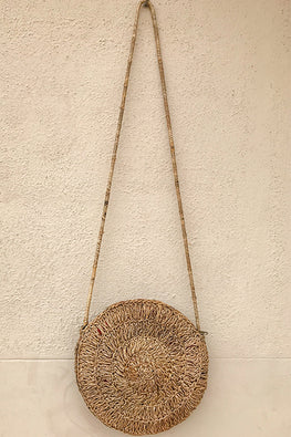 Gramya Handcrafted Banana Fibre Round Crochet Bag
