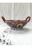 Ram Gopal Blue Pottery Handcrafted 'Kadai Bowl ' Red Bowl