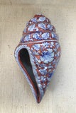 Ram Gopal Blue Pottery Handcrafted 'Spritual Shank ' Red, White