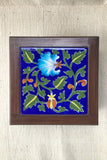 Ram Gopal Blue Pottery Handcrafted 'Lilly Jewellery Box ' Yellow Blue