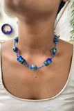 Blue Pottery Handcrafted Adjustable Blue Necklace