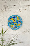 Blue Pottery Handcrafted Wall Hanging Plate Light Blue