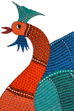 Froggmag' Folk Painting Gond - Rooster -3