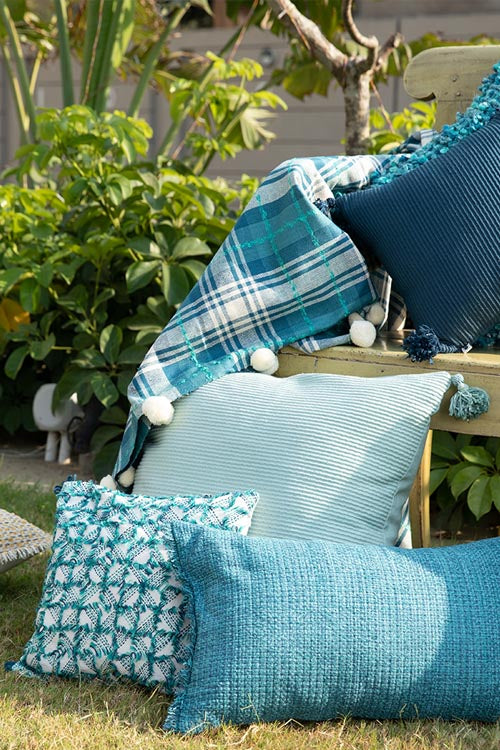 Onset Homes Ripples Cushion Cover-Sky