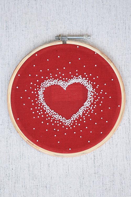 Okhai 'Romance' Hand Embroidered Pure Cotton Hoop