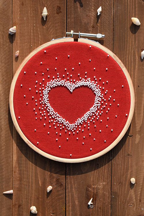 Okhai 'Romance' Hand Embroidered Pure Cotton Hoop