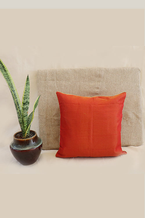 Whebyabira-Handmade Solid Red Kota festive cushion cover