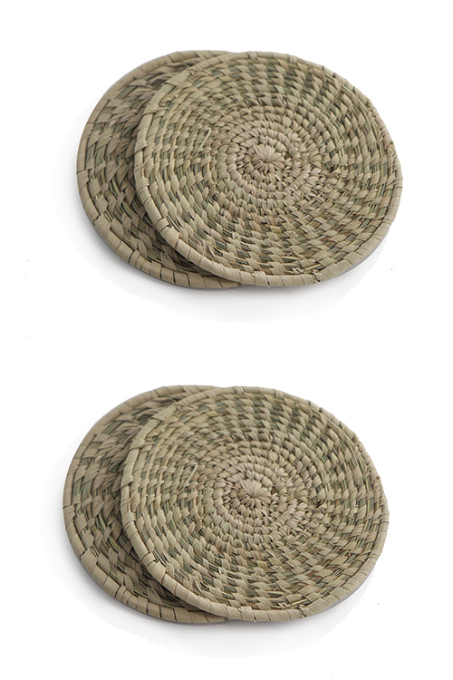 Whe Set of 4 Handmade Sabai Grass Coasters