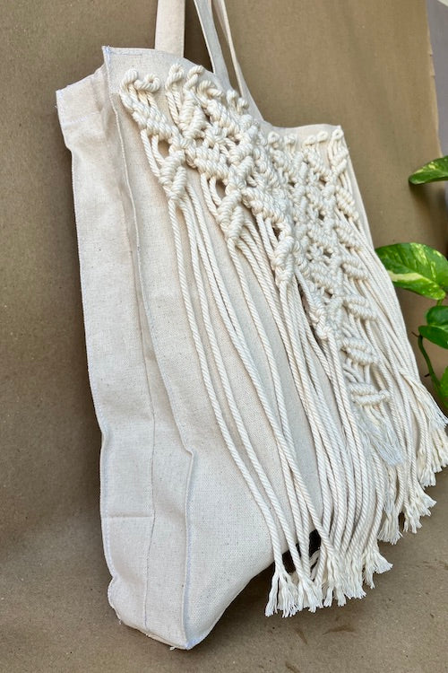 House Of Macrame 100% Cotton Grocery Tote Bag