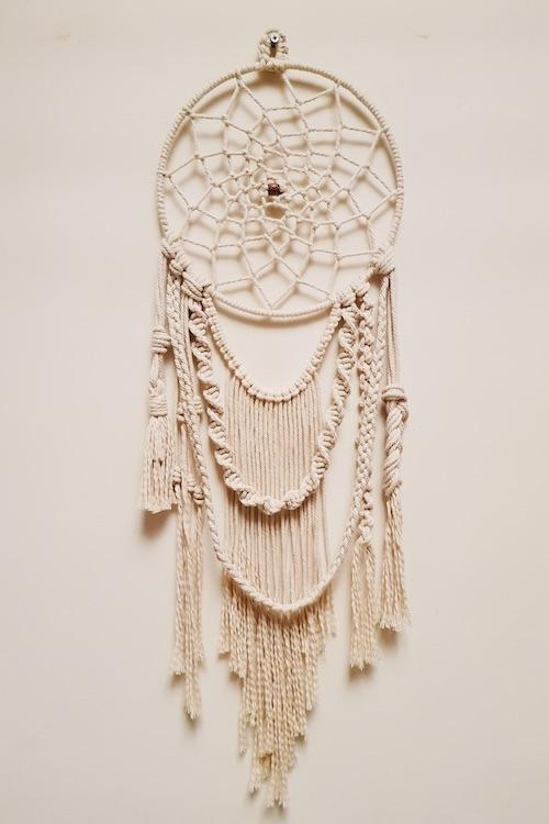 House of Macrame Macramé Elegant Navajo Dream-Catcher - Off white