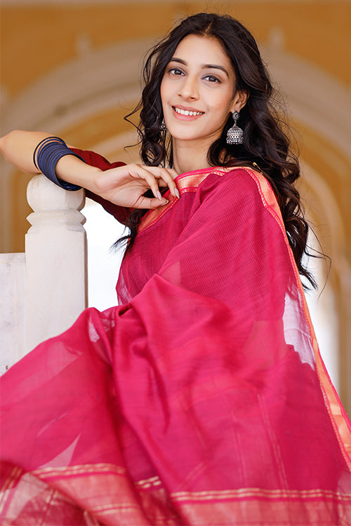 Handweave Maheshwari "Queen" Silk Cotton Saree