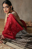 Handweave Maheshwari "Red" Handloom Cotton Silk Saree
