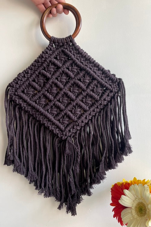 House Of Macrame 'Heer' Handbag - Coffee