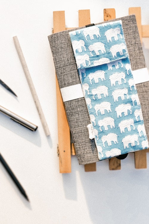 Ekatra pen case elephant motif