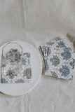 Cotton Cloth Coasters - Set Of 6 Blue Lotus