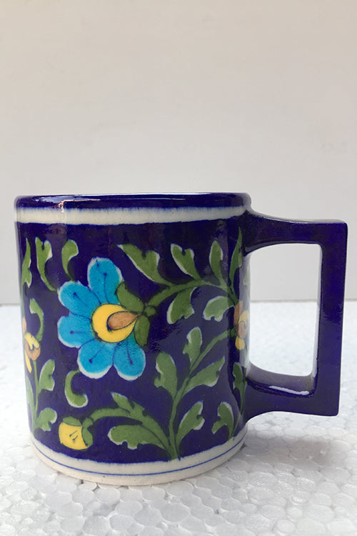 Blue Pottery Handcrafted Coffee Mug-118