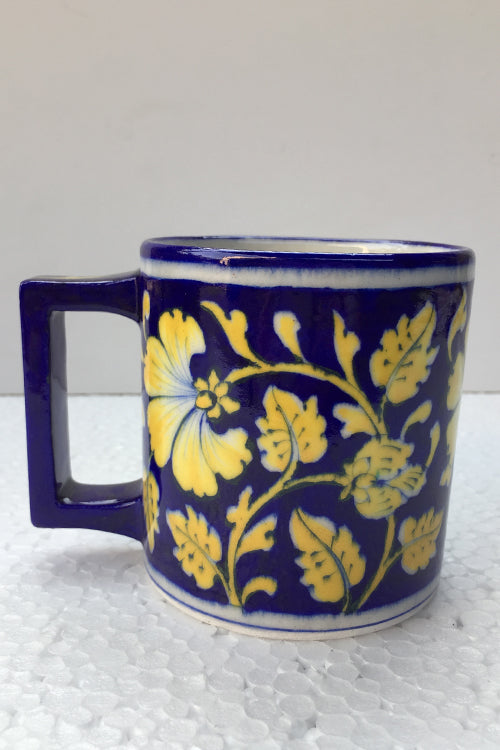 Blue Pottery Handcrafted Coffee Mug-117