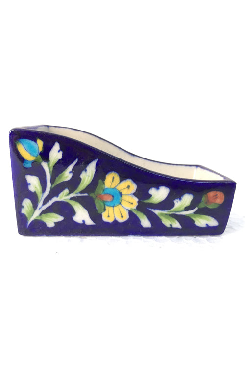 Blue Pottery Handcrafted Card Holder-100