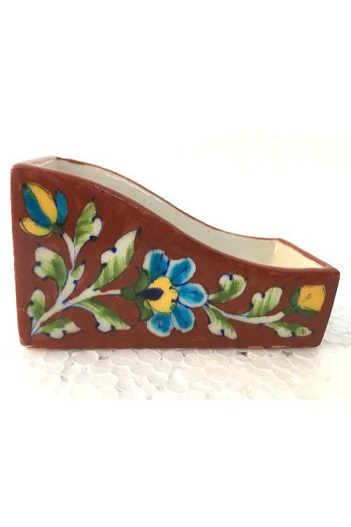 Blue Pottery Handcrafted Card Holder-102