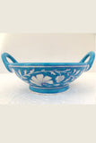 Ram Gopal Blue Pottery Handcrafted 'Kadai Bowl ' Light Blue Bowl