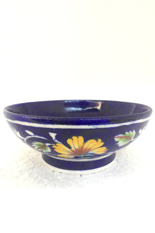 Ram Gopal Blue Pottery Handcrafted 'Bowls' Blue serving bowls