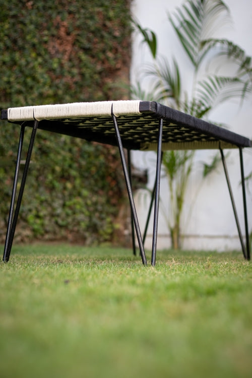 Sirohi Tri Galore Recycled Cotton Metal Bench