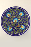 Ram Gopal Blue Pottery Handcrafted 'Pate ' Blue Wall Hanging-A1