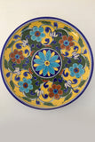 Ram Gopal Blue Pottery Handcrafted 'Pate ' Yellow Wall Hanging-A3