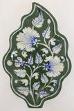 Ram Gopal Blue Pottery Handcrafted 'Leaf Tray ' Green Tray-38