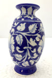 Ram Gopal Blue Pottery Handcrafted 'Lotha Vase ' Blue Vase-A