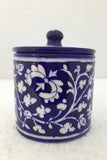 Ram Gopal Blue Pottery Handcrafted 'Cotton Jar' Blue Jar-19