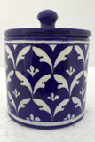 Ram Gopal Blue Pottery Handcrafted 'Cotton Jar' Blue Jar-A