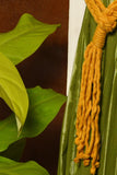 Indianyards Set Of 2 Premium Cotton Macrame Curtain Tie Backs | Mustard Yellow