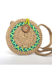 Dhaaga Handcrafts-Round Mini Natural Aztec sling bag