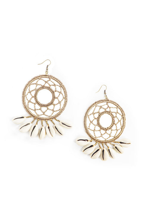 Whe Crochet Shell Earring