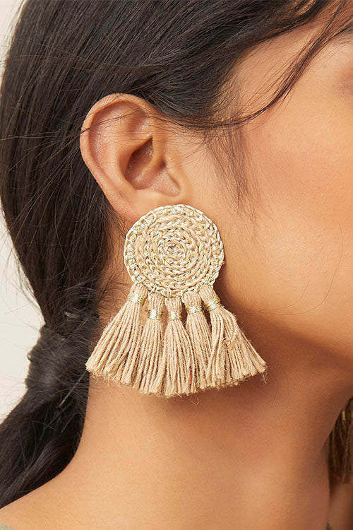 Whe Jute Tassel Earring