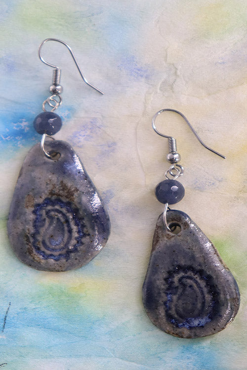 Whebyabira-Blue Drop Ceramic Dangler
