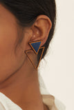 Two Look in One Blue Traingle earring