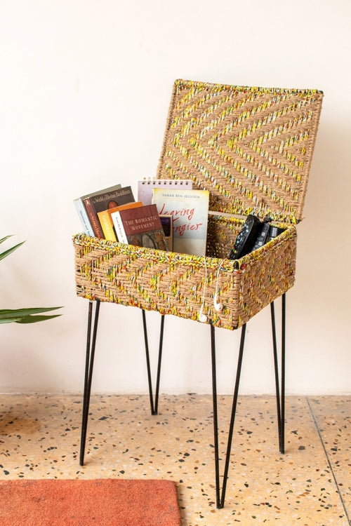 Sirohi Jute Upcycled Plastic Box Stand