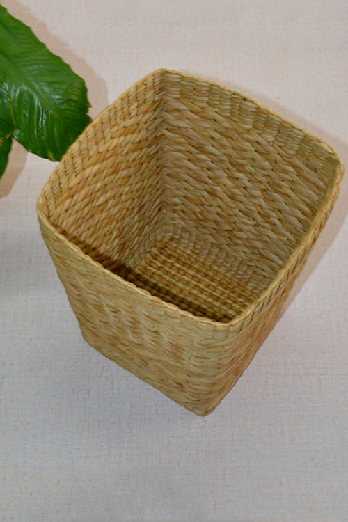 Dharini Kauna Waste Paper Basket (Natural)