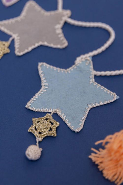 Samoolam Handmade Kids Room Decor Bunting ~ Stars