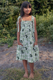 Okhai Girl Hand Block Printed Pure Cotton Kids Sleeveless Dress Online